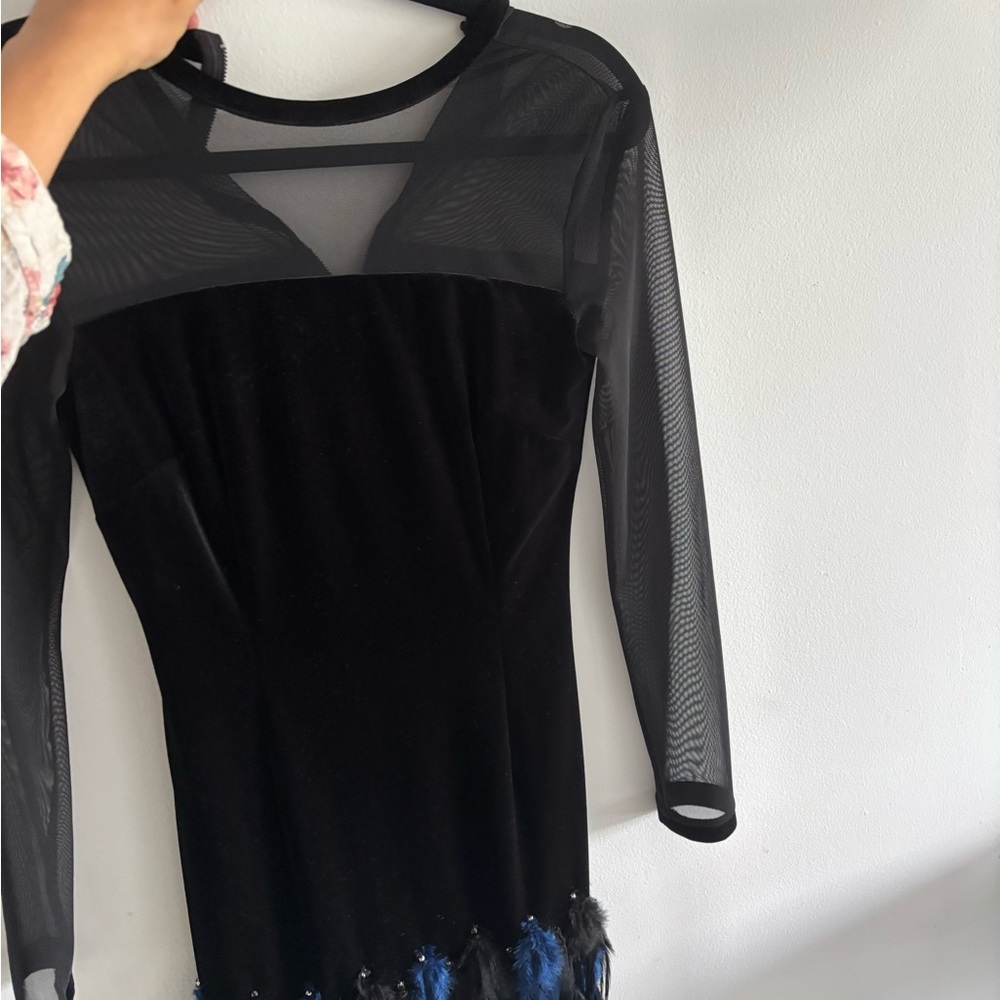 Elegant Black Mesh Dress